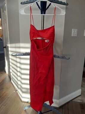 Superdown Trista Cut Out Dress in Poppy